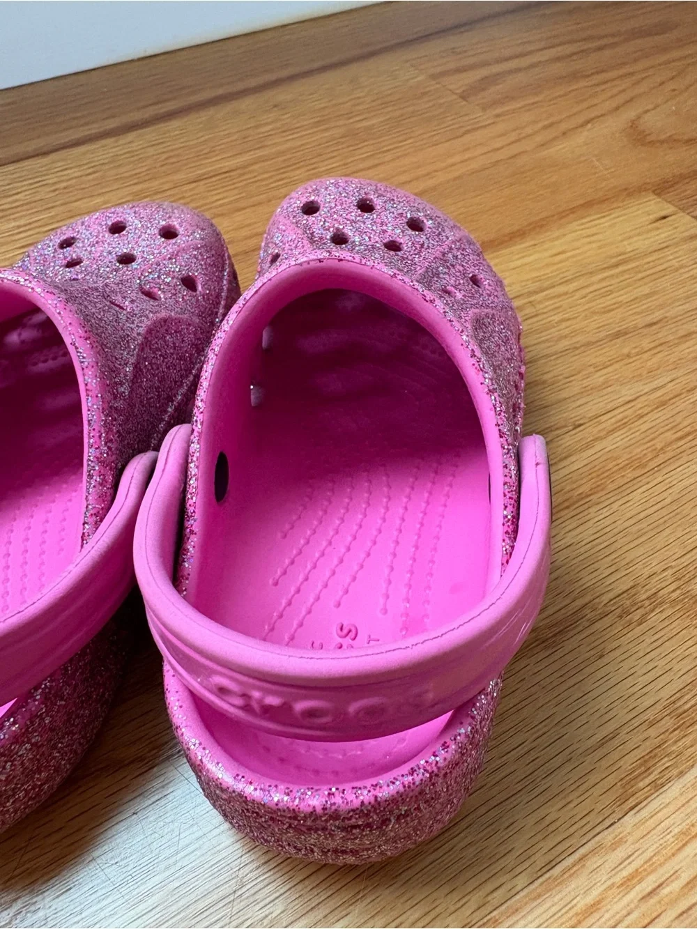 CROCS Kids Sparkle Pink Clog Sandals